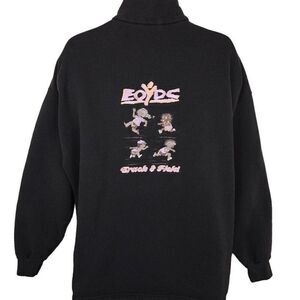 Vintage Oakland Track & Field Sweatshirt Mens Size XL Black EOYDC Mock Neck